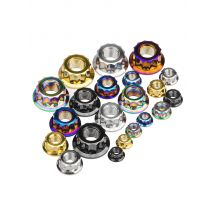 Catdogbear 4PCS Titanium Nuts Double Hex Flange 12 Point Nut M5 M6 M8 M10 M12 Flange Nut For Motorcycle Modification