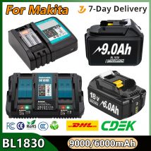 Für Makita BL1830 Batterie Ersatz 9000 mAh/6000 mAh BL1840 BL1850 BL1860 18 V Wiederaufladbar Mit Einzelnen 4A/Dual 6A Ladegerät