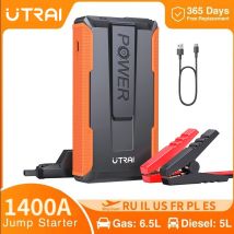 UTRAI Avviatore di emergenza automatico 1400A Accumulatori e caricabatterie di riserva portatile Avviatore di emergenza per auto Dispositivo di avviamento di emergenza