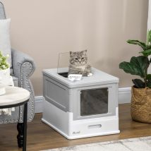 Cassetta lettiera PawHut con coperchio Toilette per gatti con cappa Pala Vassoio allungabile Toilette per gatti per gatti fino a 5 kg
