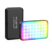 LUXCEO V10 Mini-Videoleuchte, RGB-Panel auf der Kamera, Fotografie-Lampe, dimmbare LED-Füllbeleuchtung für Vlogging, Videokonferenz