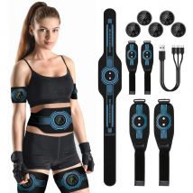 EMS Gürtel Massage Set Bauch Fitness Gerät Intelligente Gürtel Ganzkörper Muskel Stimulation Trainer USB Lade Version