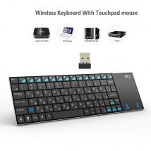 RII Mini k12 + Mini tastiera tastiera russa/spagnola/inglese Wireless con Touchpad per Windows, Android TV BOX