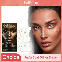 Gesichts Spot Glitter Aufkleber Gefälschte Sommersprossen Metallic Goldene Unregelmäßige Wasserdichte Temporäre Tattoo Stern Aufkleber Für DIY Make-Up Party