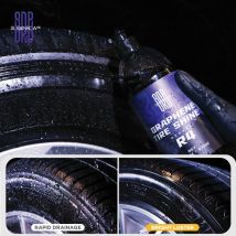 Graphene Tire Shine Spray Coating, Ölbasierter Reifenverband, langanhaltender tiefschwarzer Glanz, UV-Schutz und Schmutzabweisend, 473 ml