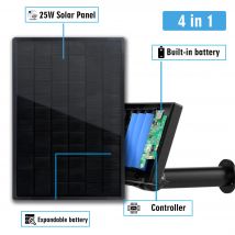 Solar panel mppt Ladungs ausgang 5V 12V 18650 austauschbare Batterie Solarzellen 25W Lampe Licht LED wasserdicht 3g cpe 4g Rouer WiFi