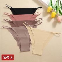 5 Teile/satz Nahtlose Slips für Frauen Ultra Dünne Atmungsaktive Höschen Sexy Low Taille Höschen Weibliche Comfotable Dessous Dessous