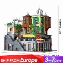 Klemmbausteine 3692 Teile Gebäudesets für die Stadtlichtschienenstation, Modellbausatz für City Apartment Store-Architektur, modulare Gebäudeblöcke, Geschenk