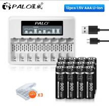 PALO-batería recargable de iones de litio, pilas AAA de 4-16 piezas, 1,5 V, 900mWh, pilas AAA para teclado, ratón, mando a distancia, coches de juguete