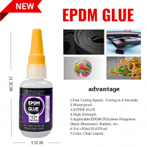 20 ml FIXWANT EPDM-Kleber, 6 Sekunden schnell trocknend, wasserklebend, Ethylen-Propylen-Diene-Monomer-Gummikleber