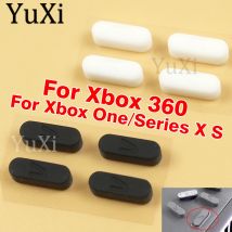 4 stücke Für Xbox 360 Gummi Füße Pads Für Xbox One Serie X S Gehäuse Fall Gummi Abdeckung Schwarz Weiß ersatz Teile
