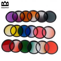 NEW  49 52 55 58 62 67 72 77 mm DSLR Camera Lens Red Orange Yellow Green Blue Purple Grey Pink Brown Color Filter for Canon lens
