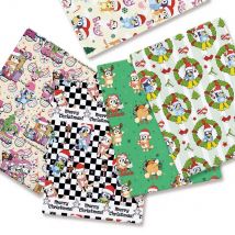 Bluey Stoff 140x50cm Cartoon Baumwolle Stoff Patchwork Taschentuch Kind Home Textil Nähen Puppe Kleid Vorhang Polyester Baumwolle Stoff