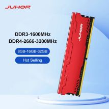 JUHOR DDR4 Ram 16GB 8GB 32GB 2666MHz 3200MHz DDR3 8GB 1600MHz DIMM Memoria desktop Nuove Memoria Ram con dissipatore di calore