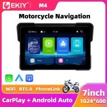 EKIY 7-Zoll Wireless CarPlay Moto Android Auto Tragbares digitales Motorrad-Armaturenbrett GPS-Navigations-Display-Monitor