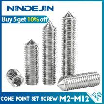 2-50 teile/paket Innensechskant Stellschraube Kegel Spitze M2 M2,5 M3 M4 M5 M6 M8 M10 M12 304 Edelstahl Headless Allen Stellschraube