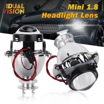 2Pcs 1.8 Inch Bi LED Projector Lenses Headlights H7/H4/9005/9006 LED HID Car Light For Motorcycle Upgrade Kits Mini Head Lamp