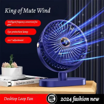 Schreibtischventilator mit wiederaufladbarem Akku, 180 °   Faltbarer tragbarer persönlicher Ventilator, 5-Gang-verstellbar, lange Akkulaufzeit für Reisen im Home-Office