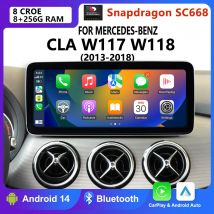 Qualcomm Android 14 Per Mercedes Benz CLA W117 W118 dal 2013 al 2018 Lettore multimediale di navigazione GPS 8Core Carplay Touch Screen