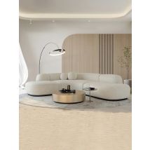 Luxury Curved Corner Sofa for Living Room Modern Soft Lamb Fleece White Couch Furniture Nordic Comfy Reception Room Large Sofas