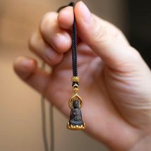 Healing Jewelry Guardian Buddha Guanyin Amulet Pendant Necklace Tibetan Ethnic Style Sweater Chain Luxury Amulet Mascot for Men