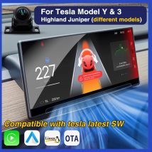 HUD para Tesla modelo Y Head Up Display modelo 3 pantalla frontal grupo de instrumentos Highland ventilación F9 controlador tablero velocímetro 2024
