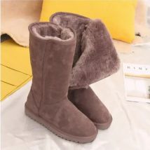 Frauen Klassische Damen Mädchen Winter Schnee Stiefel 2024 Wasserdichte Warme Echtes Leder Pelz Australien Plus Samt Kniehohe Winter