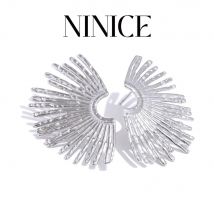 NiNice Mode Edelstahl Halb Sonne Blume Ohrstecker Personalisierte Anti Allergie Okzident Schmuck Empfehlen