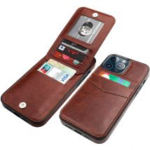 Custodia a Portafoglio in Pelle con Supporto e Porta Carte di Credito per iPhone 16E 17 Air 16 15 13 12 Mini 14 11 Pro Max 7 8 Plus