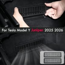 2PCS ABS Pavimento Flusso D'aria Griglia di Sfiato Coperture di Protezione per Tesla Modello Y Juniper 2025 2026 Posteriore Sotto Il Sedile Uscita Aria Condizionata