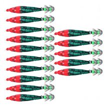 Ackibbik 15pcs 10cm Squid Jig Hook Luminous Squid Lure Saltwater Shrimp Fishing Lure Cuttlefish Fishing Supplies Octopus Lure