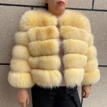 New Real fox fur coat women's winter warm 100% natural fur jacket Short Raccoon fur coat women's  high quality hot sale