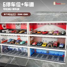 Modello di scena di garage 1/64 con parcheggio diorama di parcheggio assemblato leggero per esposizione di auto in miniatura