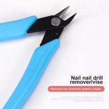 Professionelle Edelstahl Nail art Werkzeuge Strass Cutter Zange Kette Schere Maniküre Bohrer Clipper Remover Schönheit Salon