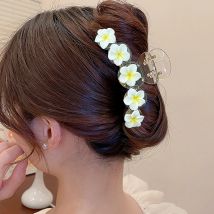 Süße Acryl Haar Krallen Plume ria Haars pangen Krabben Haars pangen Mädchen Haarschmuck Blume Haarnadeln koreanische Frauen Kopf bedeckung ﻿