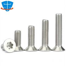 5/100 stücke ISO14581 GB2673 Torx Senk kopfs ch raube m1.6 m2.5 m2 m3 m4 m5 m6 m8 m10 m12 Sechs kant schrauben aus Edelstahl