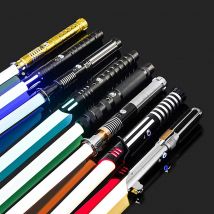 Miecz świetlny RGB Metalowy do Sztuki Walki Gładki Uderzenie Laserowy Miecz Sabre De Luz 16 Zmieniających Kolorów 16 Dźwięków FOC Rave Migająca Zabawka