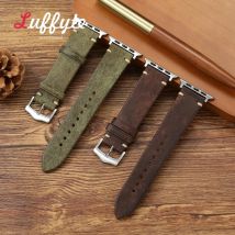 Cinturini per orologi vintage in vera pelle per Apple Watch 1-10 Ultra SE 2 Cinturino in pelle di vacchetta per IWatch 38/40/41/42/44/45/46/49mm