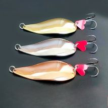 1 Stück 35g Großer Gold/Silber Fischspinner, Harte Köder mit Pailletten, Geräuschmacher, Metallköder für Barsch und Hecht, Angelzubehör