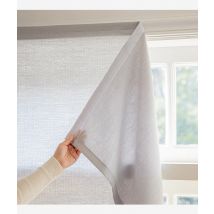 Tende Autoadesive Senza Foratura per Camera da Letto, Tessuti Decorativi in Tinta Unita, Tende Semitrasparenti con Velcro Senza Fori