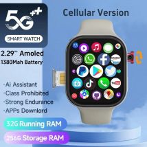 4G 5G LTE con 180 °   Cámara giratoria VP99 smartwatch Android smartwatch Pantalla ancha de 2,29 pulgadas Ranura para tarjeta SIM GPS WIFI Play Store