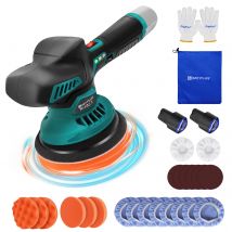 Cordless Car Buffer Polisher, Electric Polishing Machines Car Buffers and Polishers Kit,8 Variable Speed ,2*12V 2.0Ah Batteries