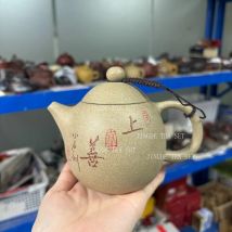 300ml Chinesische Yixing Lila Ton Teekanne aus Rohgestein, Drachenei-Teekanne, handbemalt, für Zuhause, Teekessel, Teegeschirr-Zubehör