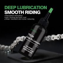 Olio per catena a secco per bicicletta - 60 ml, lubrificante ad alte prestazioni, antipolvere, non facile da sporcare, portatile, riduce il rumore della catena