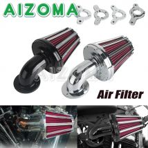Motorrad-Luftfilter-Ansaugsystem, Luftfilter, Schwarz/Chrom, für Harley Touring Road King Dyna Softail Sportster XL 883 1200