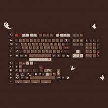 Genshin hutao schokolade keycaps pbt kirsch profil farbstoff sublimation 140 taste für 61/68/84 mx schalter mechanische tastatur