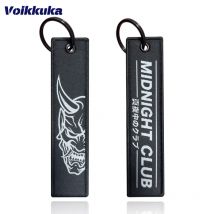 1 Pz/2 Pz/3 Pz Set Vendita Midnight Club Oni Maschera Entrambi I Lati Modelli di Ricamo Divertente Tag Portachiavi Moto All'ingrosso