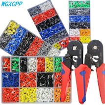 Zaciski rurowe VE w pudełku, złącze elektryczne kabla, złącza przewodów izolowanych, szczypce do zaciskania końcówek rurowych HSC86-4