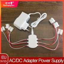 3V/12V AC/DC Adapter Power Supply with 6/12 ports EU Power adapter Output for Model Led Light Lamp/Railway/Railroad/Train Layout