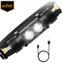 Reflektor H25S 18650 Podwójna lampa robocza SST40 LED 1200lm USB do ładowania na zewnątrz taktyczna
